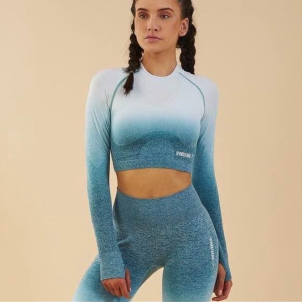 Gymshark ombré cropped long sleeve